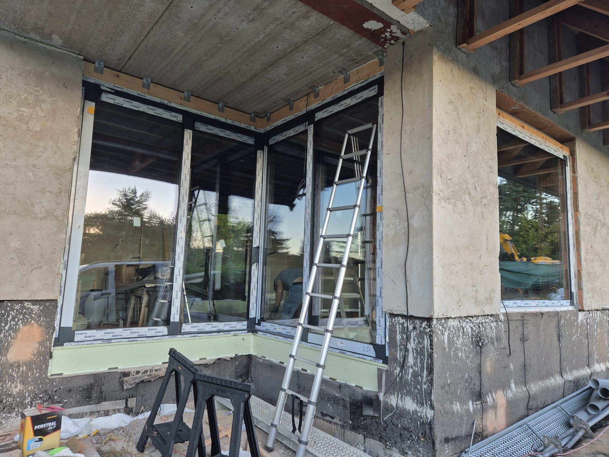 Moderní okna s velkým prosklením